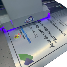 ACM BRANCO IMPRESSÃO UV + RECORTE ACM 3mm 149x46 4x0   
