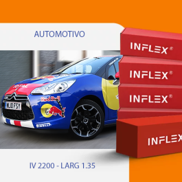 ADESIVO automotivo Inflex INFLEX Largura 135cm 4x0 Impressão UV Cola Cinza 