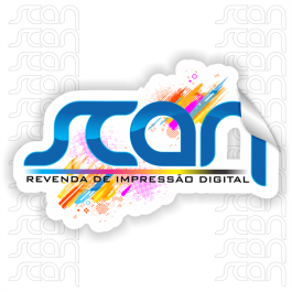 ADESIVO RECORTADO E LAMINADO Interno Vinil 010  4x0 Impressão Solvente Meio corte 