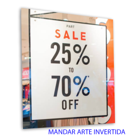 Adesivo Transparente Laminado Vinil 010 Tam. Variado  Impressão Solvente Sem refile  -  Com Laminação 