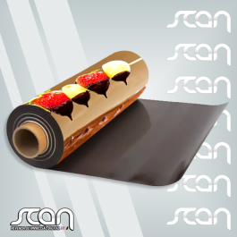 Manta magnética adesivada Manta magnética 08 Largura 60cm 4x0 Impressão UV Adesivado 