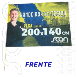 Bandeira 140x200cm no Tactel Bastão PVC 140x200cm 4x0  Overloque com Bolsa 