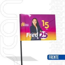 Bandeira Campanha Tubo Madeira 19mm - 100x140cm