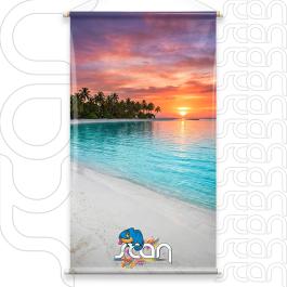 Banner 440g Premium Lona 440g Tam. Variados 4x0  Bastão, Ponteira e Cordão Cabeça de 3 picolitros