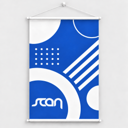 Banner 440g Lona 440g Tam. Variados 4x0 Impressão Solvente Bastão, Ponteira e Cordão Cabeça de 6 picolitros