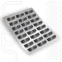 Folha Impressão C/ Corte Acima 6cm Adesivo Metalizado Prata 30X42 4x0 cores Imprimax Meio Corte 