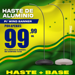 Kit Base slim + Haste de Alumínio