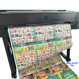 Papel off-set 75gr  90cm largura  Tinta Pigmentada  