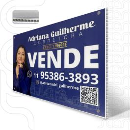 Placa Imobiliaria Poliondas 40x60cm 4x0   