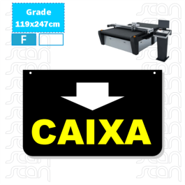 Placa PS 2mm com corte - Frente Placa PSi 119x247cm 4x0 Impressão Uv Cortado na Mesa 