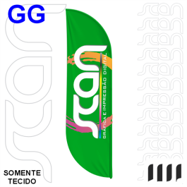 Tecido do Wind Banner Tecido Tactel - GG 290x65cm - GG 4x4  sem Base Somente o tecido. Confira o gabarito.