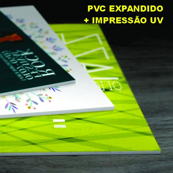 PVC Expandido Impresso 4.8mm sem corte 4x0 cores Impressão UV Sem ...